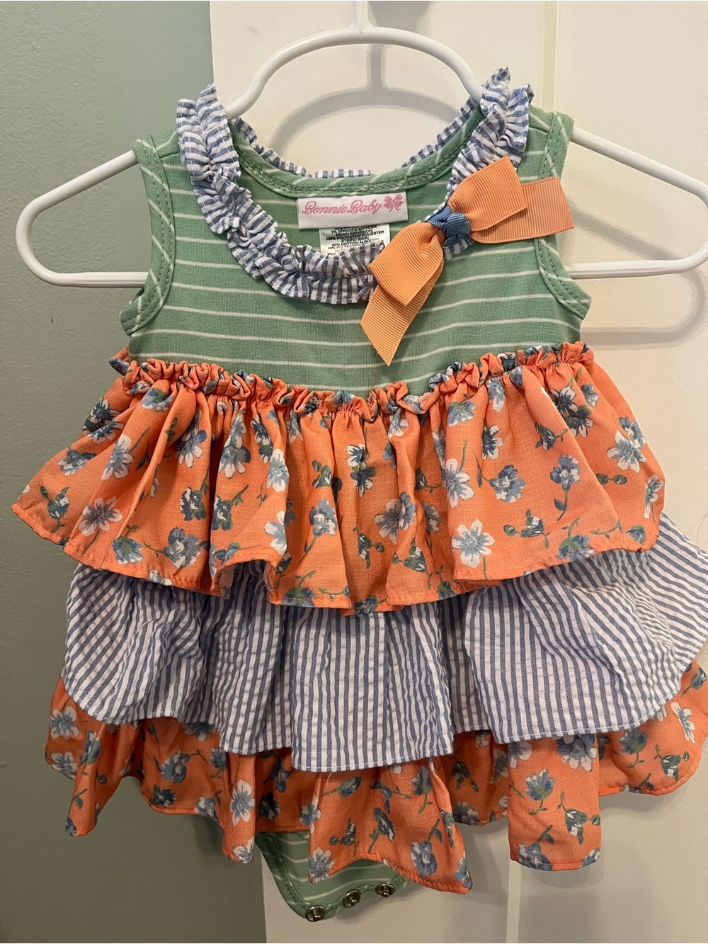 Baby girl bubble with ruffles